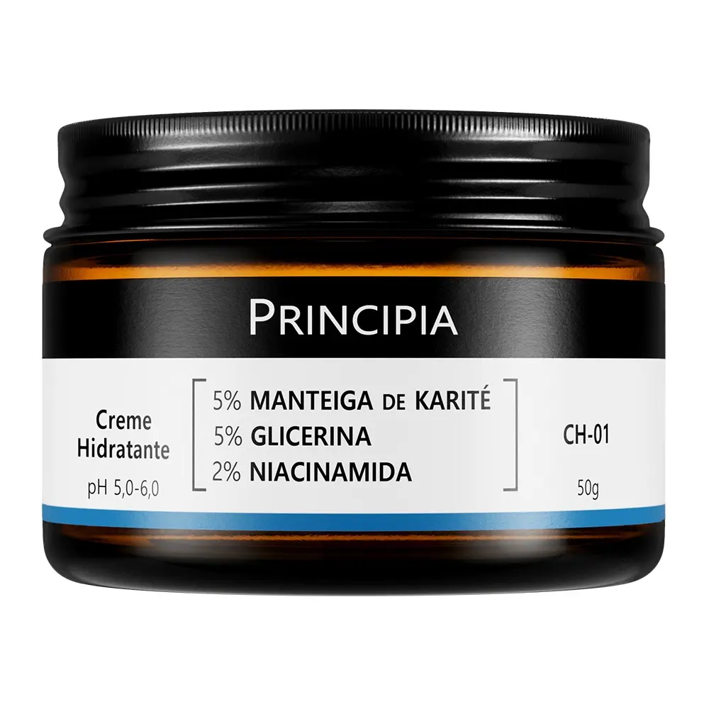 Imagem 3 de Creme Hidratante Facial CH 01 Principia 5% Manteiga de Karité + 5% Glicerina + 2% Niacinamida  CH-01 com 50g Firmador Anti-Idade