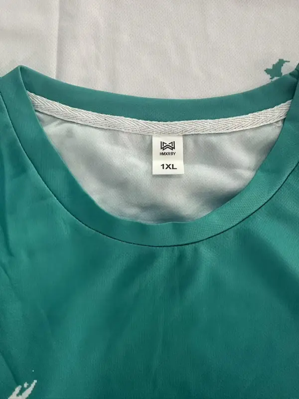 【Plus Size】 Colorblock Short Sleeve Tee & Drawstring Waist Shorts Set, Regular Fit Round Neck T-shirt & Shorts, Casual Summer Clothes for Men, Menswear 5