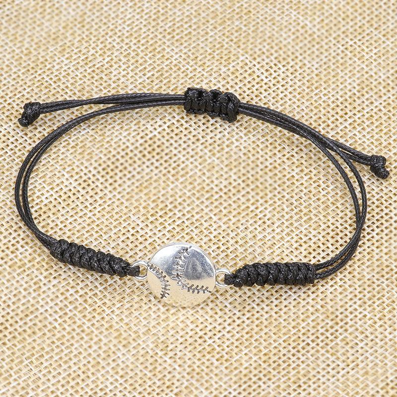 Product Introduction of Cross-Border Hot-Selling Handmade Woven Baseball Soccer Basketball Volleyball Alloy Bracelet Source Factory Wholesale 2
