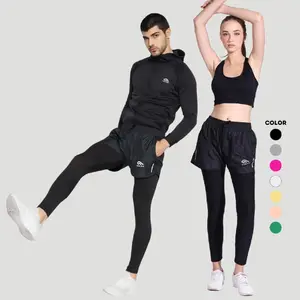 MANIAK Celana Training Olahraga Running Leging Panjang Pria Wanita 2in1 Leging DalamCepat Kering Nyaman Uniseks Legging Sport Outdoor (PSTM-PJG)