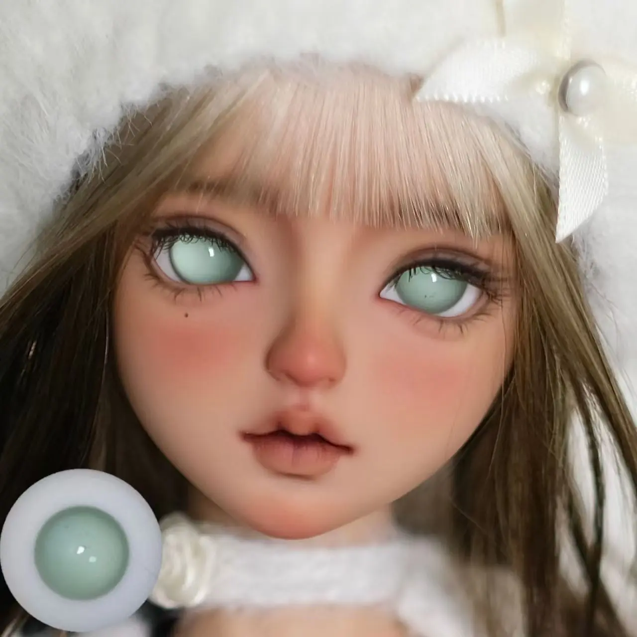 BJD Glass Eyes Green No Pupil Versatile Eyes 12mm 14mm 16mm 18mm