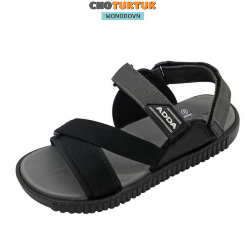 Giày quai hậu Sandal Thái Lan cao su Nam Đế Bằng  ADDA 24H04 Quai Chéo DéP
