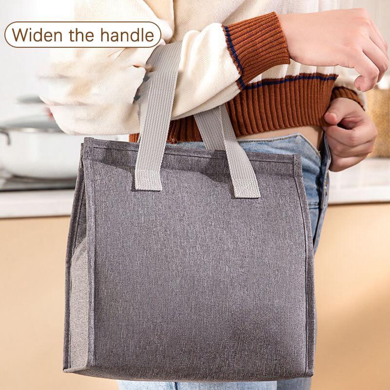 Product Introduction of Durable Lunch Bag, 1/4pcs/set Reusable Lunch Box Bag with Handle, Insulated Lunch Bag, Food Storage Compact Bag for Work, School & Outdoor 4