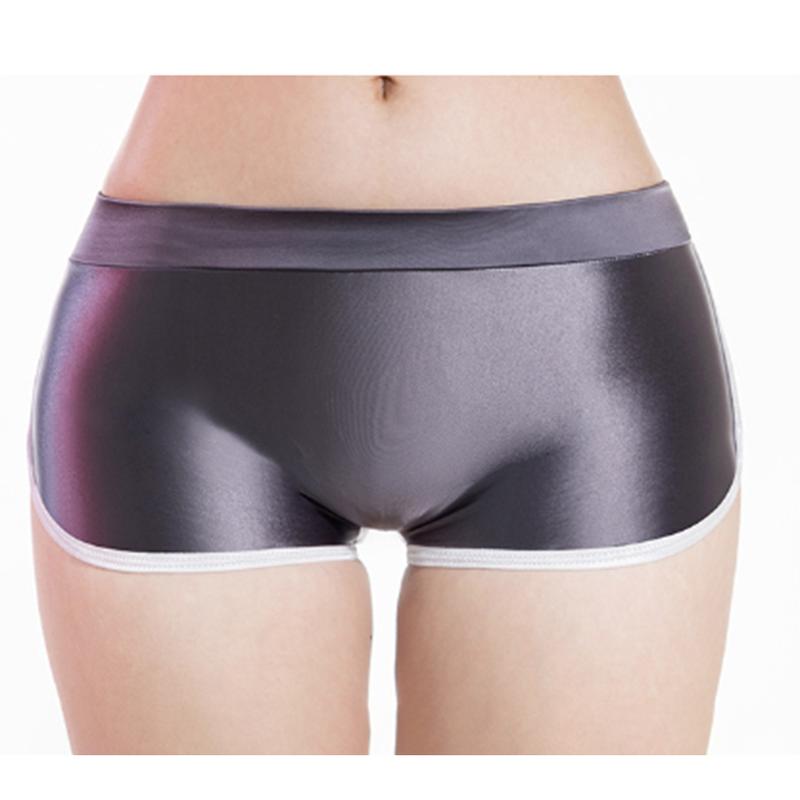 Đồ Lót Gợi Cảm, Dành Cho Phụ Nữ, Quần Đùi An Toàn Sáng Bóng, Đồ Lót Co Giãn, Quần Lót Boxer Mịn Màu Hồng Women 7