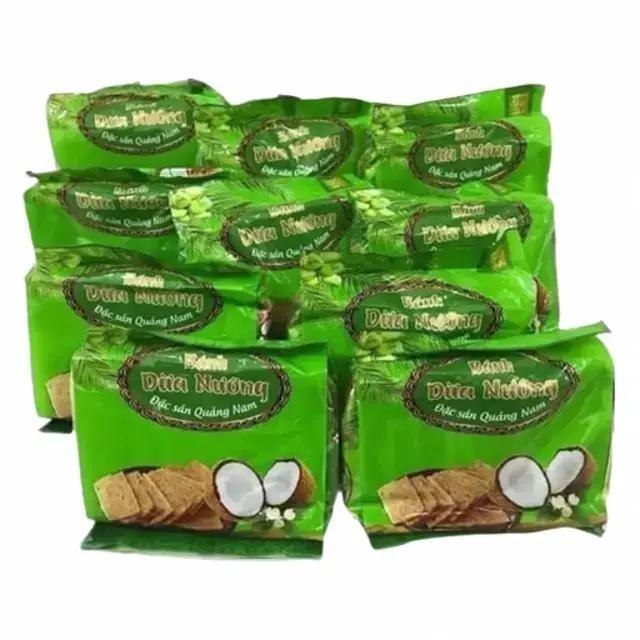  Set 5 gói bánh dừa nướng xanh loại đặc biệt giòn thơm ngon - đặc sản Quảng Nam - date mới Snack Food  Cay Bánh Quy Thức Ăn shop haimy 