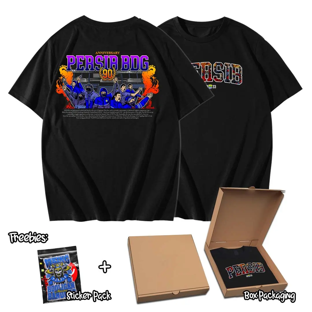 Kaos Persib bandung casual bonus sticker pack Combed Keren