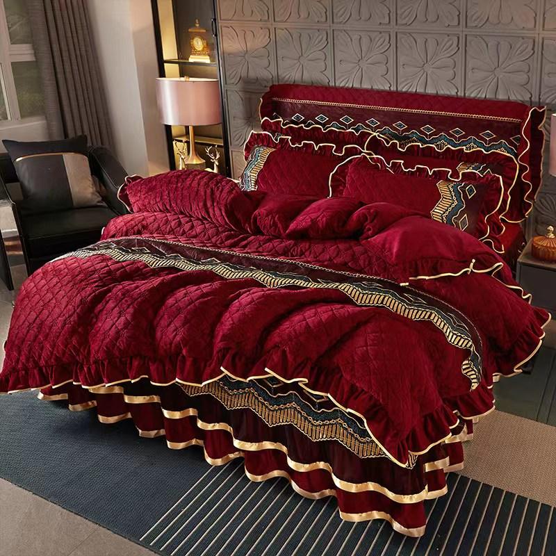 Bộ 4 món chăn ga gối nỉ tuyết nhung trần phủ  cao cấp 8