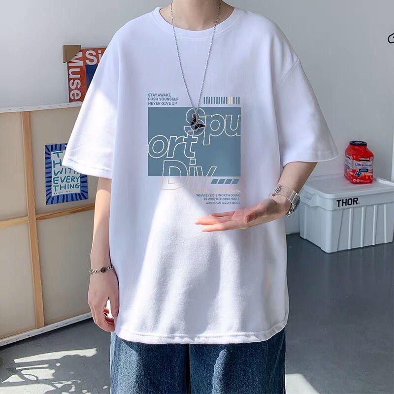 Product Introduction of [Store Hot Sale] European and American High Street Short-Sleeved Men's Summer Ins Fashion Brand Retro T-shirt Men's Design Sense Niche Fashion Loose All-Matching Clothes 10