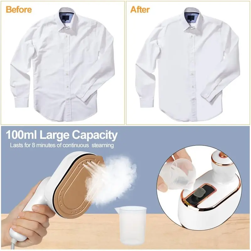 Dr.Spock Setrika Uap Vulga Setrika 2 in 1 Setrika Mini Setrika Portable Cepat Panas 100ml GT01 4