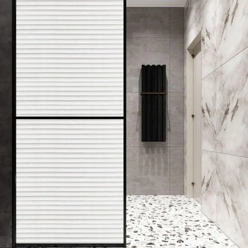 Privacy Matte Window Film, 1 Count Static Cling Window Film, Heat Insulation Window Sticker, Window Film for Home Office, Home Decor, Curtain Blinds, Adjustable Curtain Rods 4