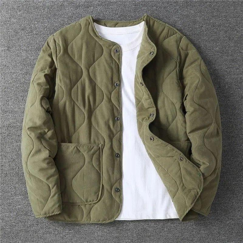 Áo Khoác Đệm Cotton Dày Cho Nam, Đa Năng, Phong Cách Retro, Hợp Thời Trang, Mùa Thu Và Mùa Đông, Mới， Menswear， Jacket 2