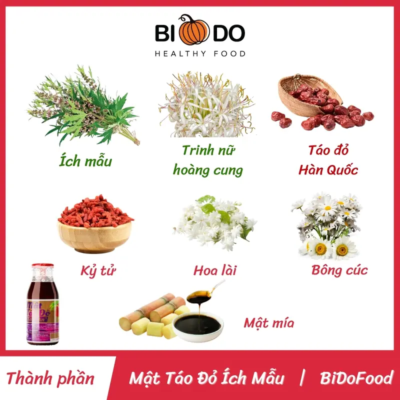 Mật Táo Đỏ Ích Mẫu 250ml Tâm An - Bí Đỏ Food - Điều Hòa Thanh Nhiệt An Tâm "Ngày Ấy" Không Caffeine  dành cho người ăn chay táo  đỏ mật  táo 2