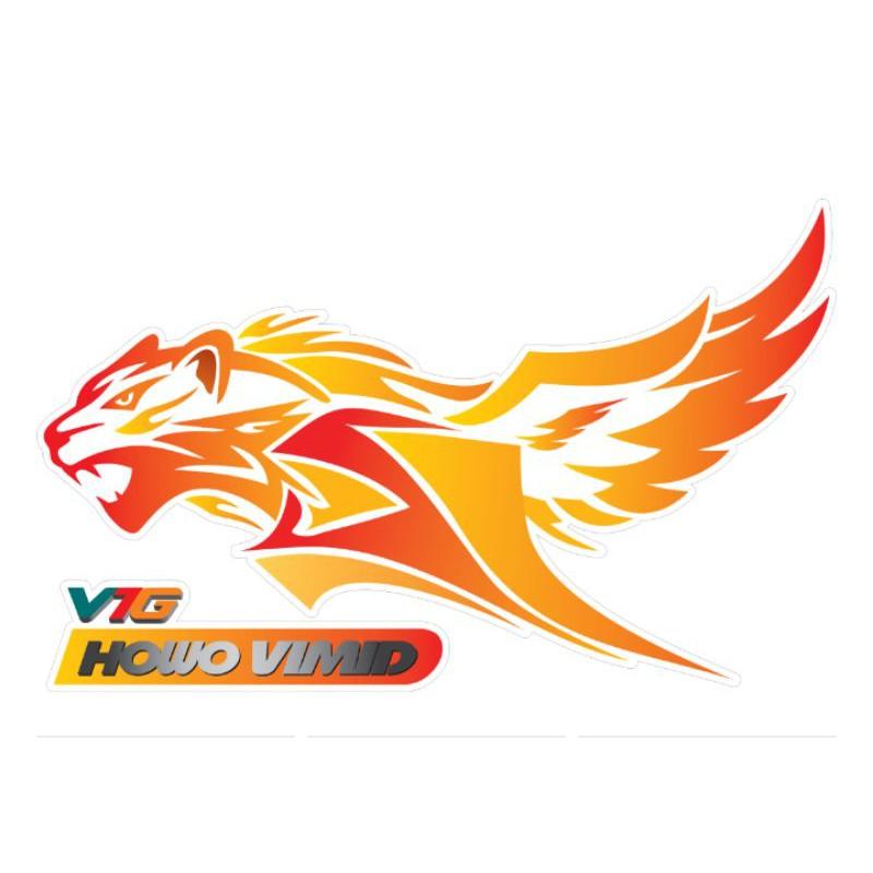   HÌNH THẬT  Tem hổ Howo dán xe tải các màu decan trang trí xe tải Tem Dán Xe Tem Decal Dán Xe 