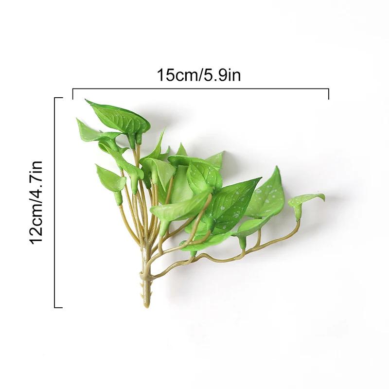 Product Introduction of Artificial Plant Mini Bouquet Copper Coin Grass Soft Glue Fake Green Plants Wall Hanging For Home Office Garden Decoration Decorative Fruit Ornaments Light 10