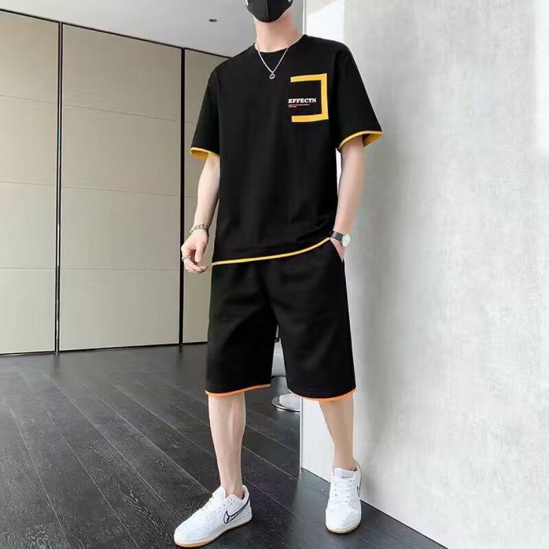 Bộ Đồ Thể Thao Thường Ngày Áo Thun Nam Ngắn Tay Quần Đùi, Bộ Đồ Mỏng, Hàng Mới Về Mùa Hè 2024, Phong Cách Đẹp Trai 0