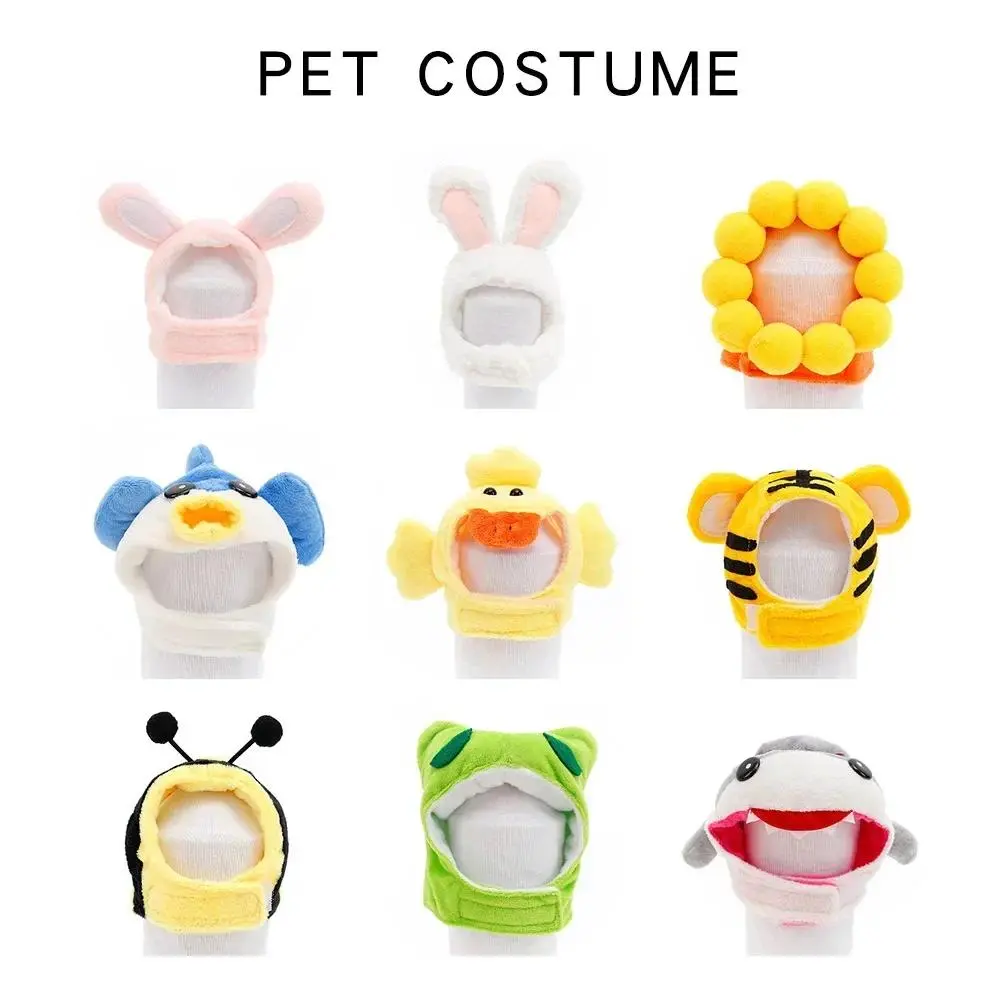 Cute Pet Head Cover Cartoon Cat Dog Headwear Hat Cross Dressing Party Cute Products Accessories