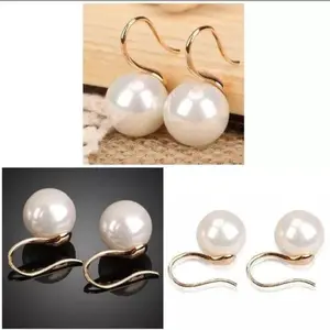 Anting wanita mutiara tidak luntur Gold & Silver