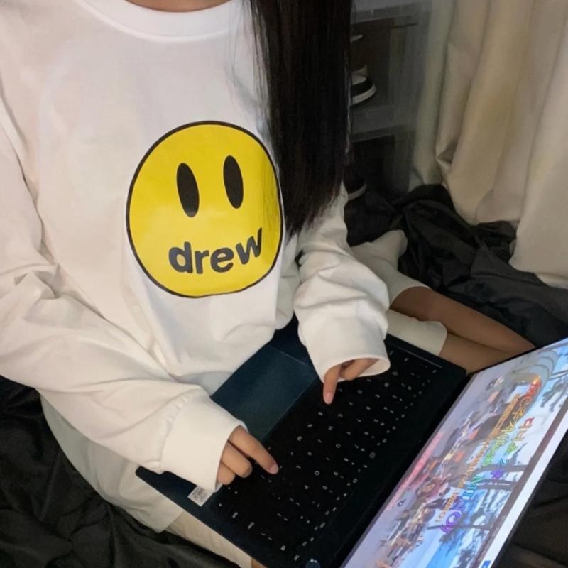 Áo thun dài tay Dreww Mặt Cười Màu trắng - Áo nỉ dreww 5