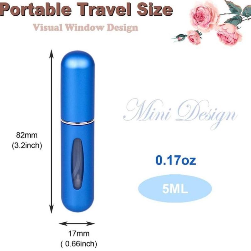 Perfume Dispenser, 1 Count Travel Refillable Perfume Bottle, 5ml Portable Perfume Bottle, Cylindrical Spray Bottles, Perfume Storage Tools 1
