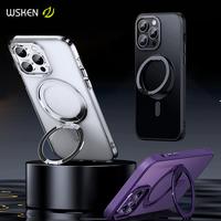 Gambar WSKEN Pelindung Casing Belakang iphone 15 Pro/ iphone 15 Pro Max /14 Pro / 14 Pro Max Casing Ponsel Dengan Dudukan Bundar Transparan Case Cover Telepon Penutup - Transparent, 14 Pro dari WSKEN-3C-ID Kota Tangerang 1 Tokopedia
