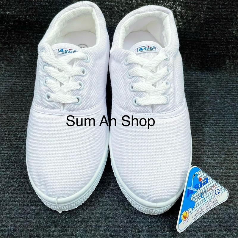 Giày thể dục Vải Cột Trắng Nữ thể thao học sinh, lao động Asia