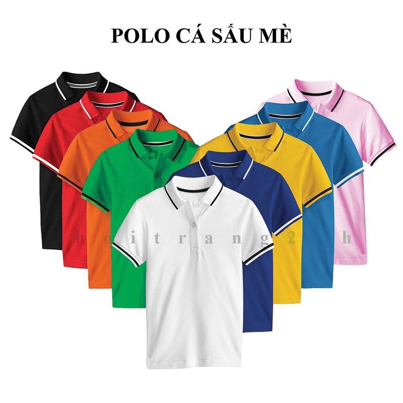 Top Áo Polo Gia Đình Thể Thao Cá Sấu Mè ANDROMEDA  Nhiều Màu Vải Nhẹ Mát Form Xuông Đồng Phục Cho Cả Nam Và Có Size Trẻ Em Thun Trắng Quần Đen