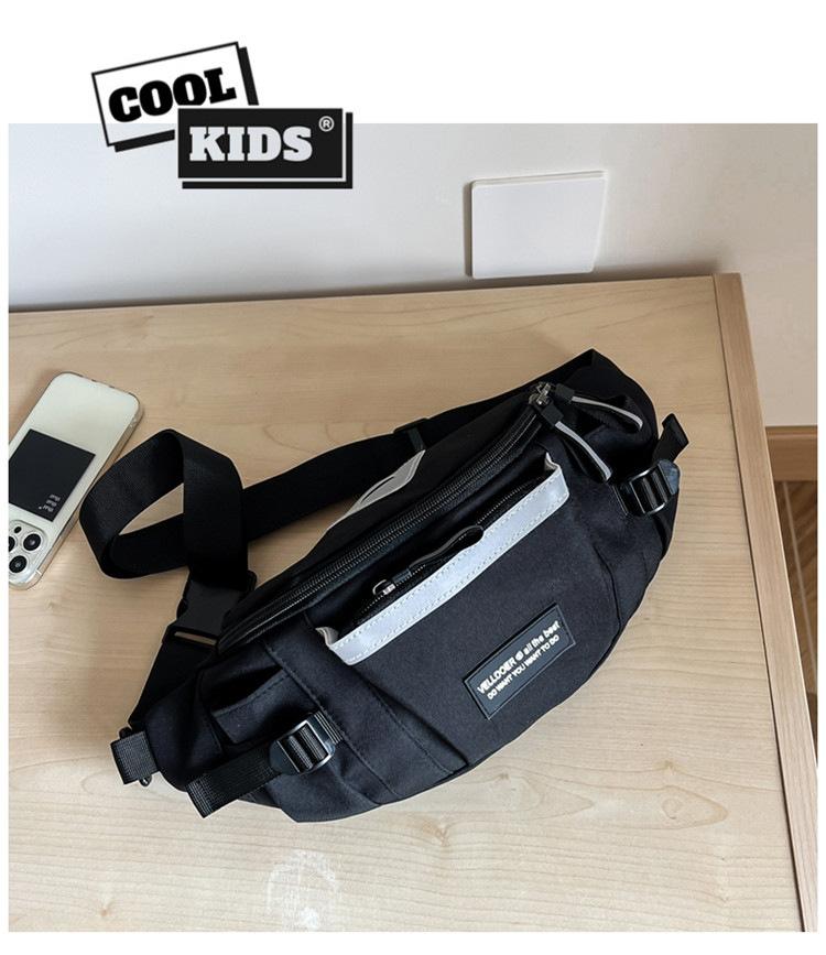 Product Introduction of New Japanese Ins Chest Bag Harajuku Large-Capacity Crossbody Bag Men's Fashion Brand Multi-Functional Travel Sports Small Bag All-Match Waist Bag 19