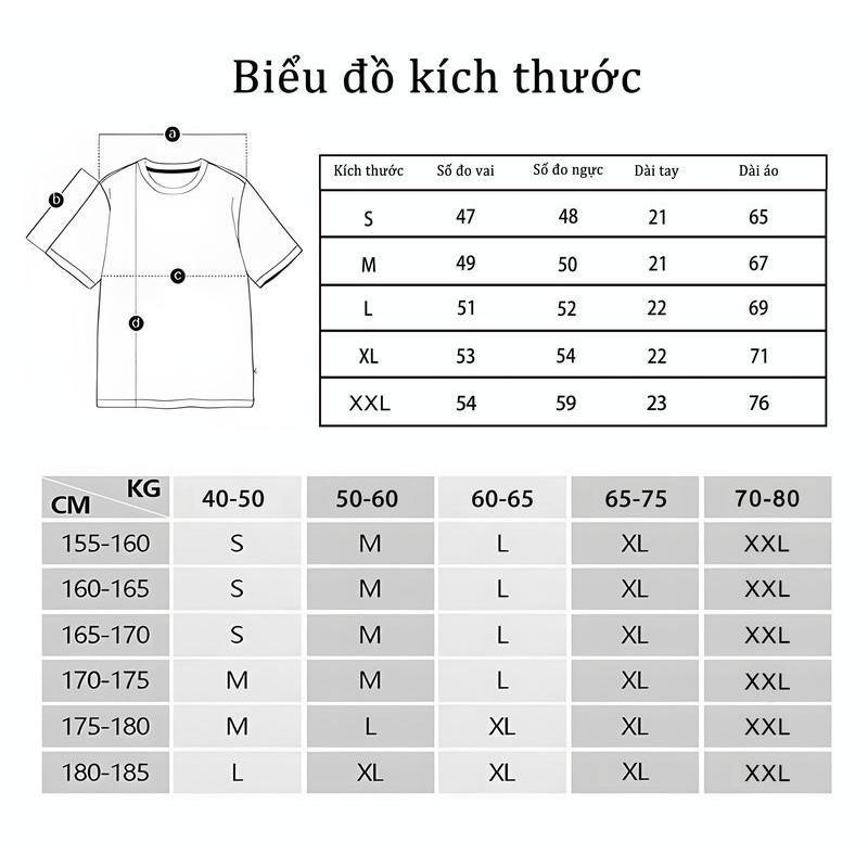Áo Phong Nam tay dài form rộng 100% Cotton Tay Ngắn Dáng Rộng Cách Hàn Quốc Thời Trang Áo Thun trắng Local Brand Big size 6