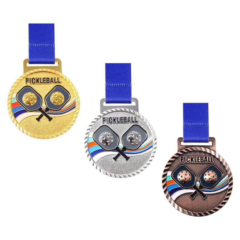 Award Medal with Lanyard,Pickleball Volleyball Basketball Prize for Sports Participation,Competition Winner Gift 0