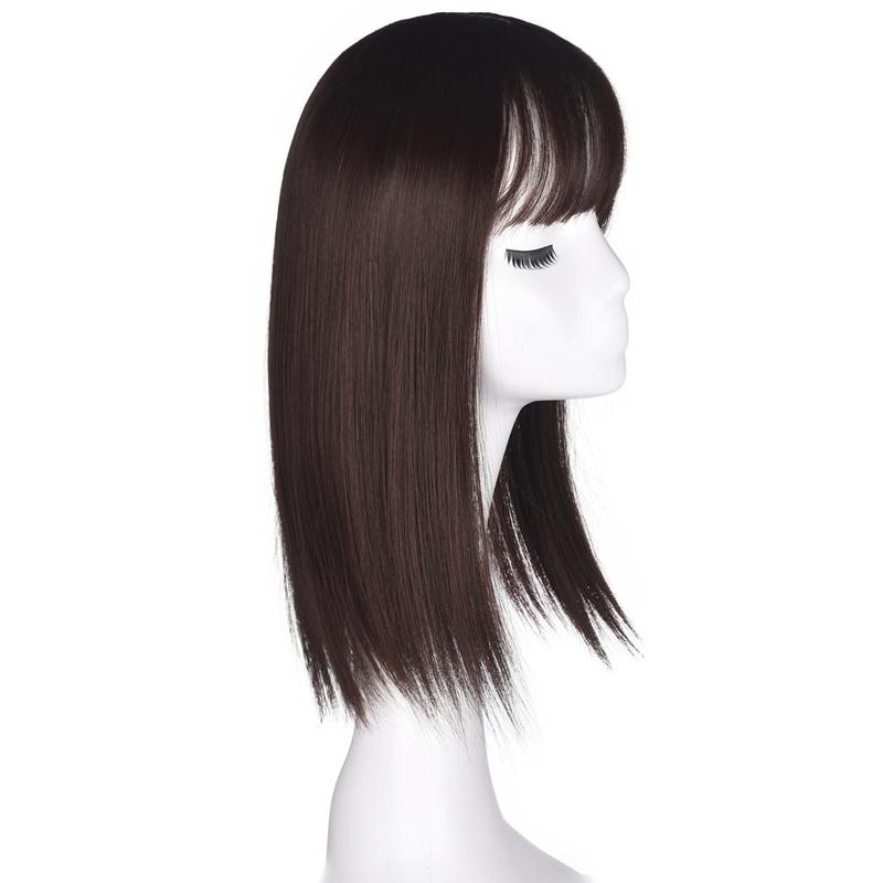 Women wig, hpiece cover, white head, big head, leaer, bangs, waves, hpiece, pack H 3