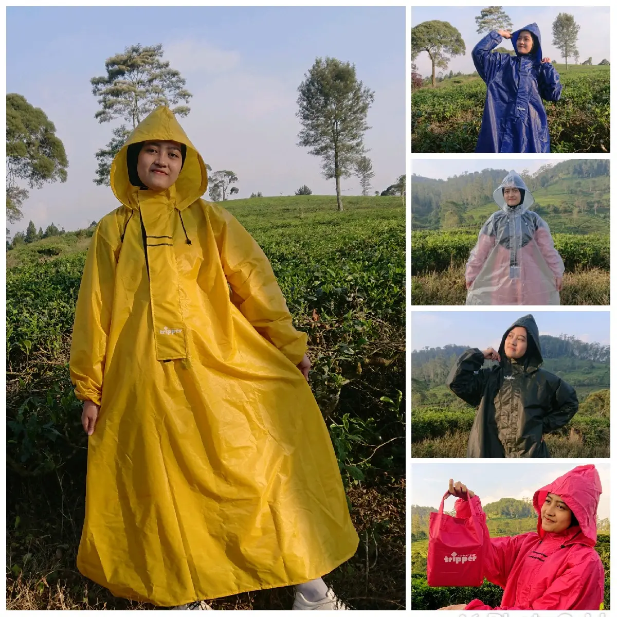 Jas Hujan / Gamis / Syar'i / Mantel / Muslimah / Bigsize /Raincoat / Waterproof Tebal