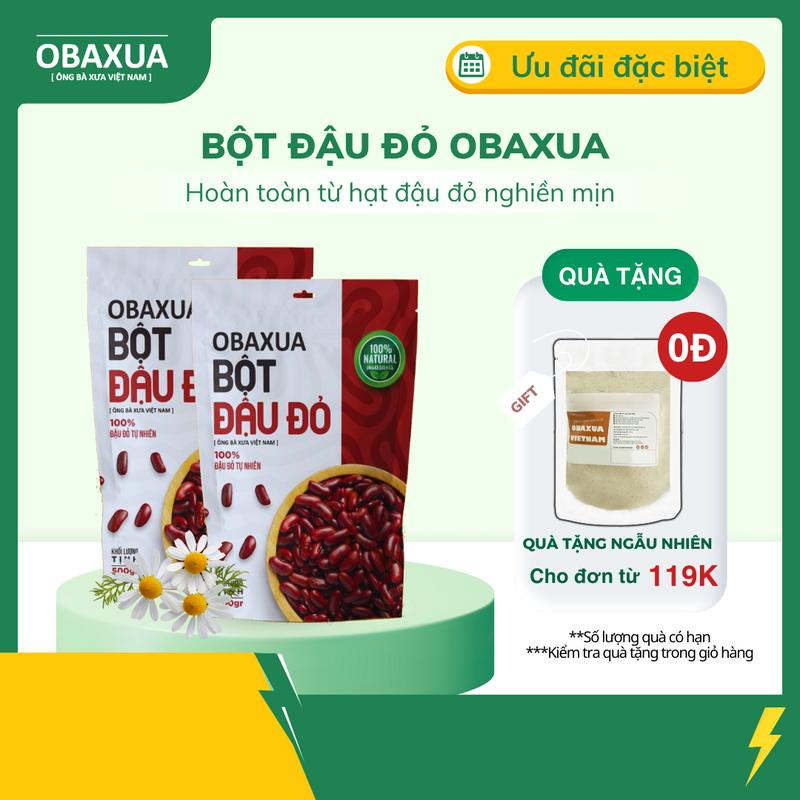 Bột đậu đỏ Obaxua 1 Kg, 500Gr Skincare Làm Đẹp Da