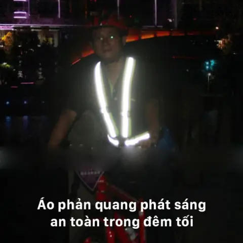 Dây áo phản quang THUN _ Áo dây phản quang phù hợp khi lái xe, đi phượt ban đêm, làm việc tại cảng sân bay- An toàn lao động 5