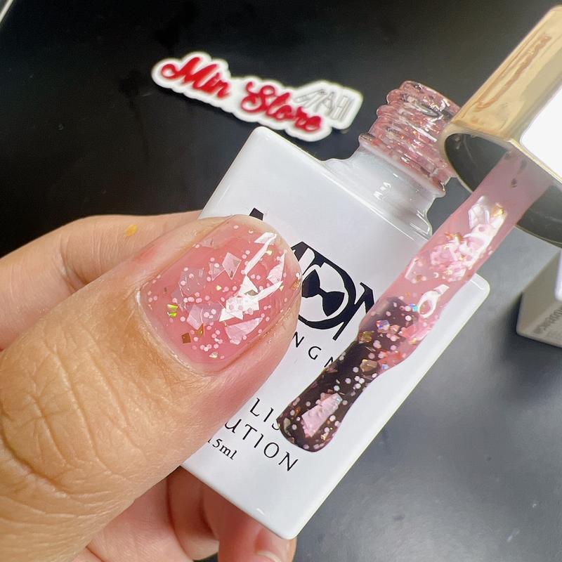 Gel nhũ xà cừ lẻ chai, lẻ hủ, màu trắng và hồng, sơn móng tay, làm nail