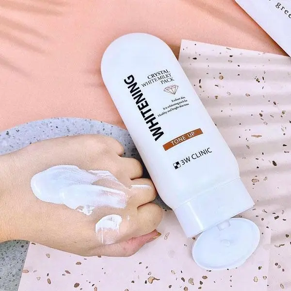 Kem ủ 3W Clinic Whitening Crystal White Milky Pack Tone Up 200ml dành cho da body Nữ Women