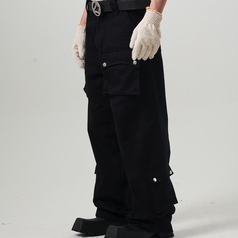 TRIGGER CLUB KAKI BAGGY BLACK CARGO PANT