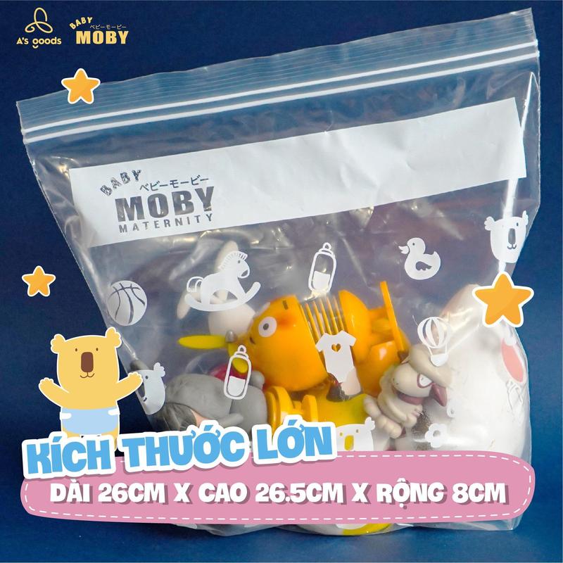 Túi Zip Đựng Đồ Đa Năng Tiện Lợi BABY MOBY Size L Kích Thước 26X26X8CM 7