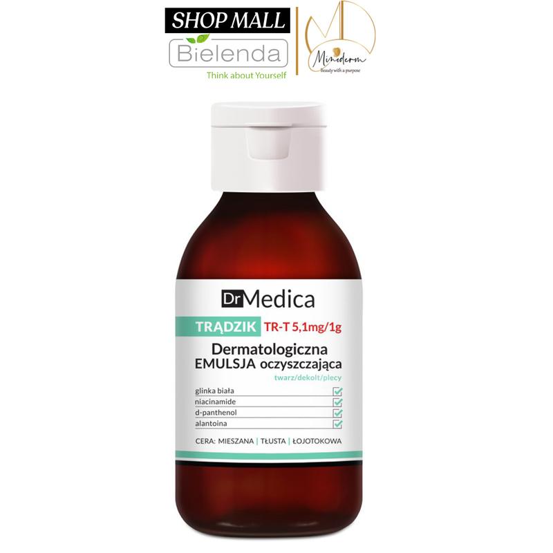 Sữa rửa mặt Bielenda Dr Medica Anti-Acne Dermatological làm sạch sâu, hỗ trợ giảm mụn 250ml