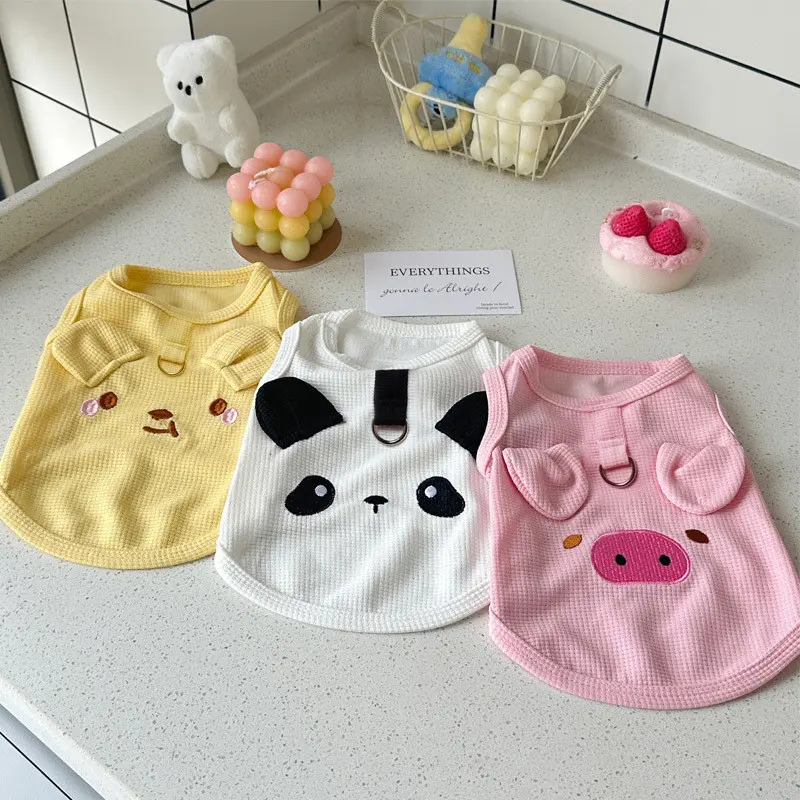 ins wind pet clothes cute puppy clothes cartoon cat clothes can go out to pull pet clothes