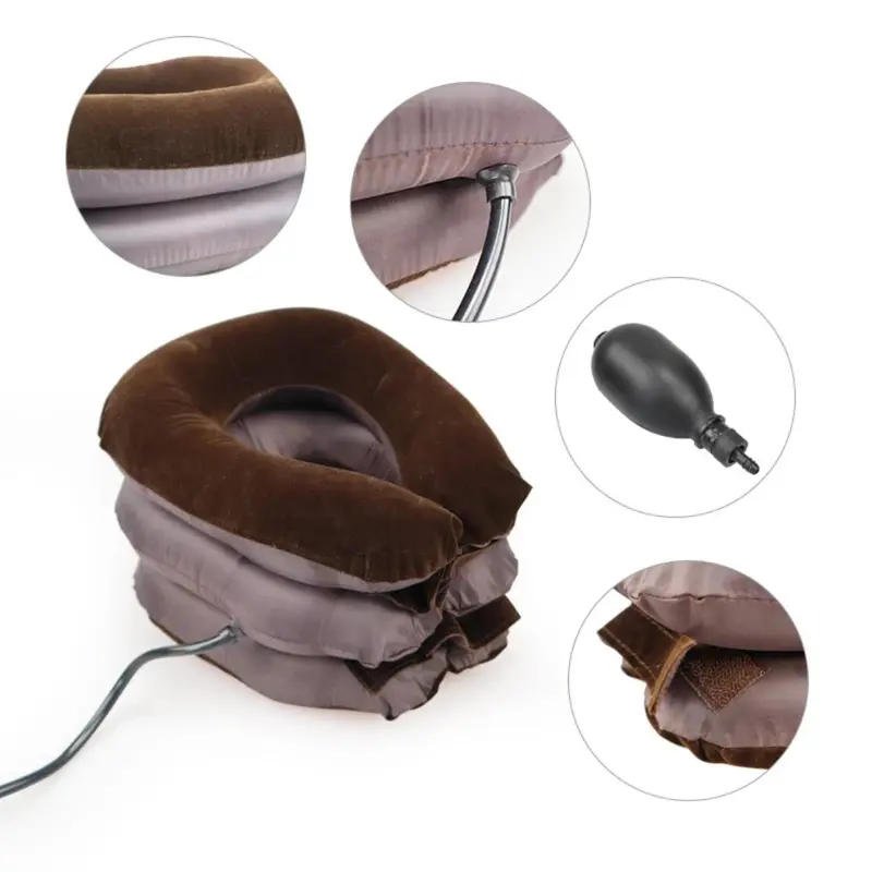 Gối Cổ Hình Chữ U, Gối Bơm Hơi, Hỗ Trợ Kéo Giãn Đau Đầu Cổ Tử Cung, Nẹp Mềm, Cho Gia Đình, Cắm Trại Và Du Lịch, Phụ Kiện 6