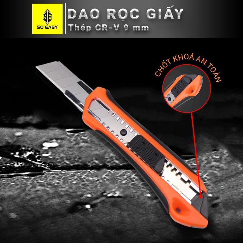 Dao rọc giấy cao cấp, dao cắt giấy GREENER, dao rọc giấy mini, lưỡi thép Cr-V siêu sắc bén, tay cầm bọc cao su chống trượt T0009