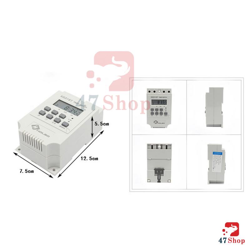 Công tắc hẹn giờ kỹ thuật số KG316S-IIA, KG316S-IIB, 25A, 220VAC, tối thiểu 1 giây - Hẹn giờ thông minh 3