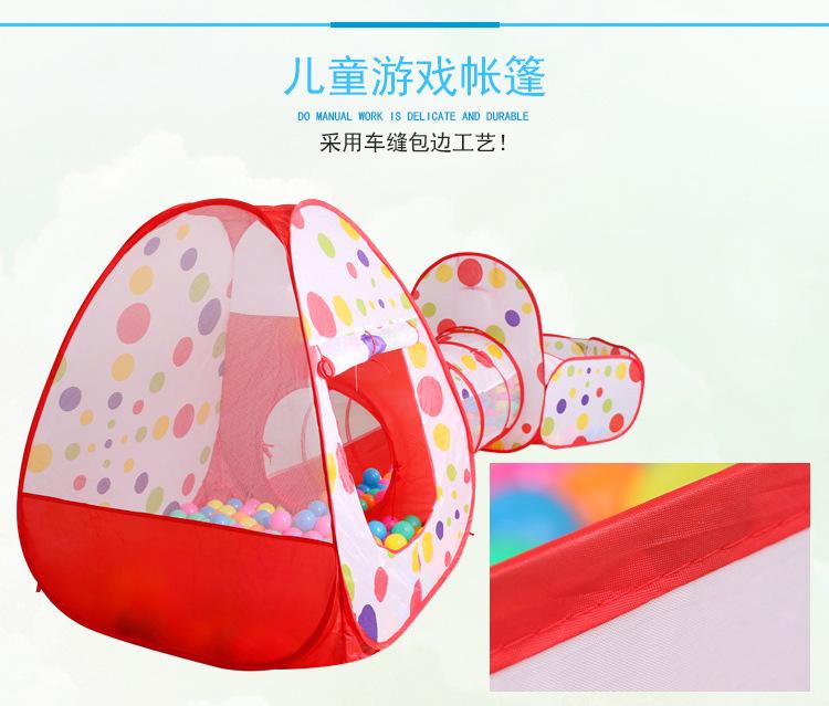 Product Introduction of Children's Tent Crawling Game Tunnel Cabin Boys and Girls Baby House Playing Toy Play House Ocean Ball Pool 8