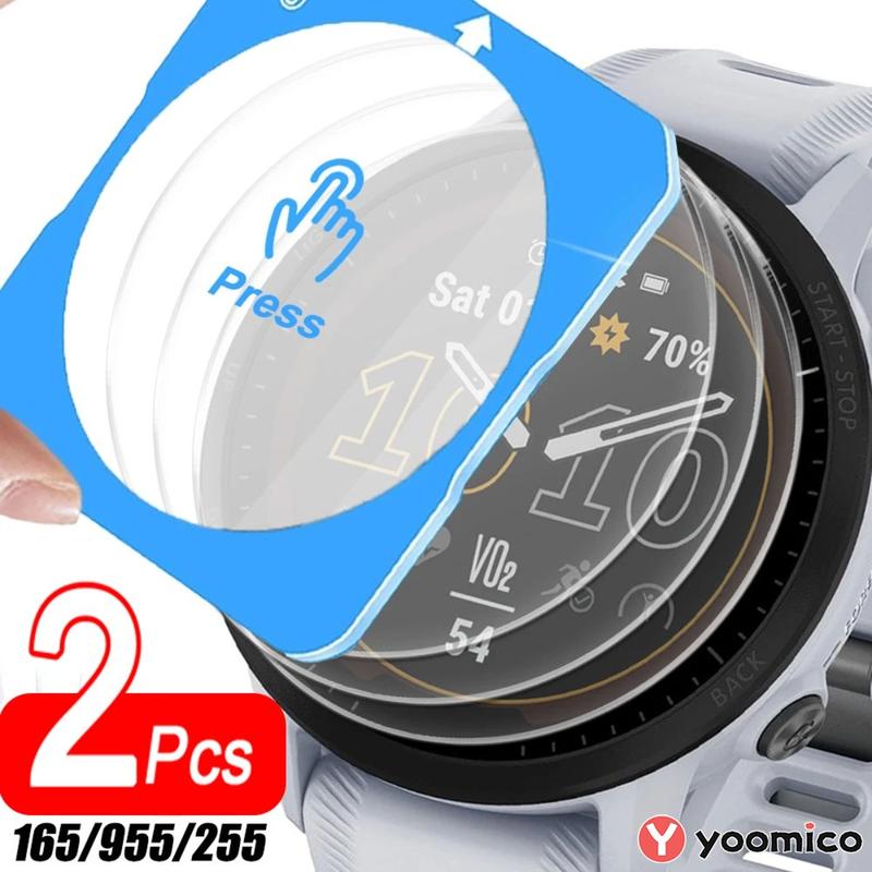 Kính cường lực, cho Garmin Forerunner 165 / 955 / 255, Bảo vệ màn hình độ cứng 9H, với Bộ Dụng Cụ Lắp Đặt Dễ Dàng, Tương thích với Garmin S70 42mm và 47mm