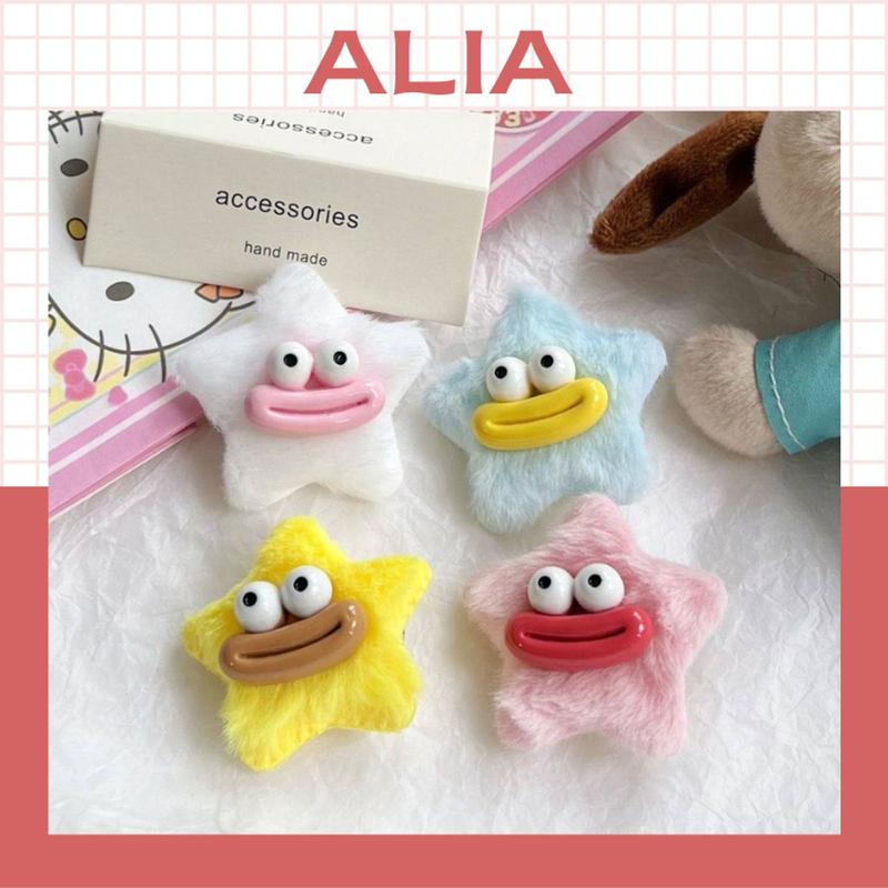 Kẹp Tóc Hình Xúc Xích  Ngôi Sao  Trái Tim Nhồi Bông Dễ Thương Vui Nhộn Phong Cách Nhật Hàn Dành Cho Nữ