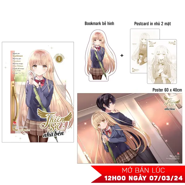 Poster - Thiên Sứ Nhà Bên Phiên Bản Manga 1 Kèm Poster tranh  treo Treo Tường