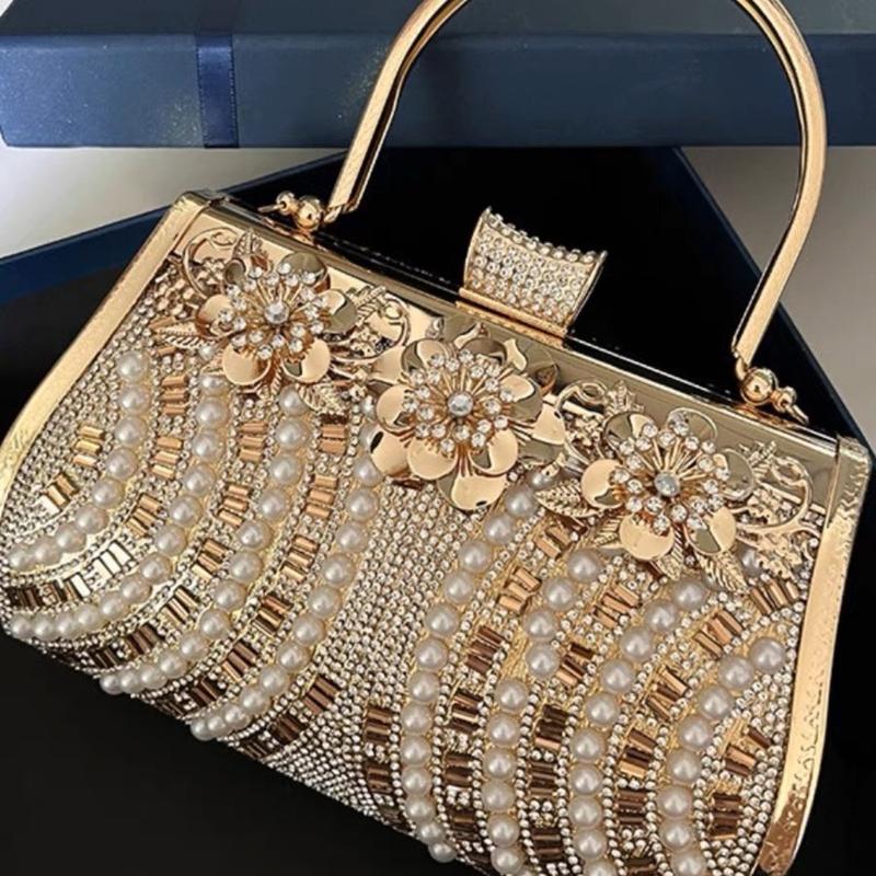 Clutch dự tiệc ,túi xách đính đá ,túi xách cho mẹ trung niên đi tiệc