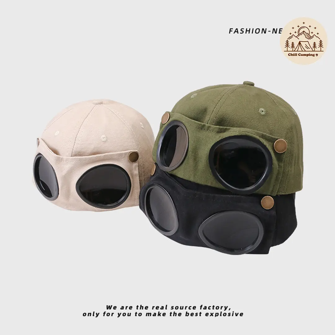 ChillCamping หมวก หมวกแก๊ปcapมีแว่นตา สุดชิคและคลาสสิค แว่นตาหมวกเบสบอล