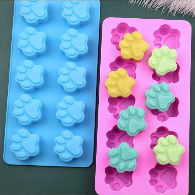 Khuôn Silicon Chân Mèo, Chân Chó Dễ Thương Làm Socola, Đậu Hũ Non, Thạch Rau câu, Pudding, 1