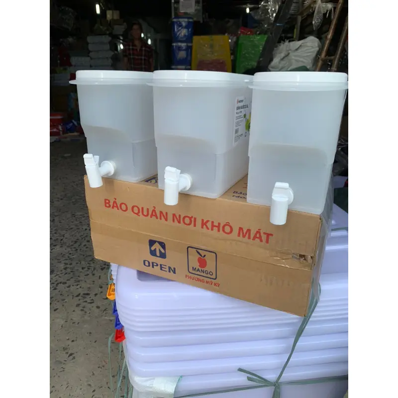 Combo 3 Bình đựng nước có vòi để tủ lạnh tiện dụng 3.5l việt nhật 6785 5